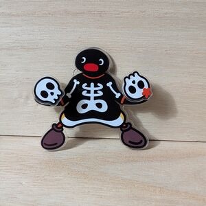 Cute Pingu Skeleton Acrylic Fridge Magnet – Funny Cartoon Penguin Magnet